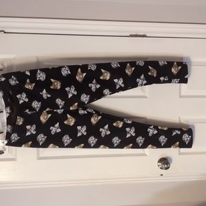 Fuzzy lined Cat leggings